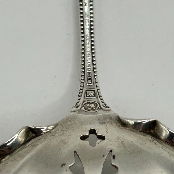 Towle Old Colonial Sterling Silver Bon-Bon Confection Pierced Spoon 4-1/2" - Picture 8 of 8
